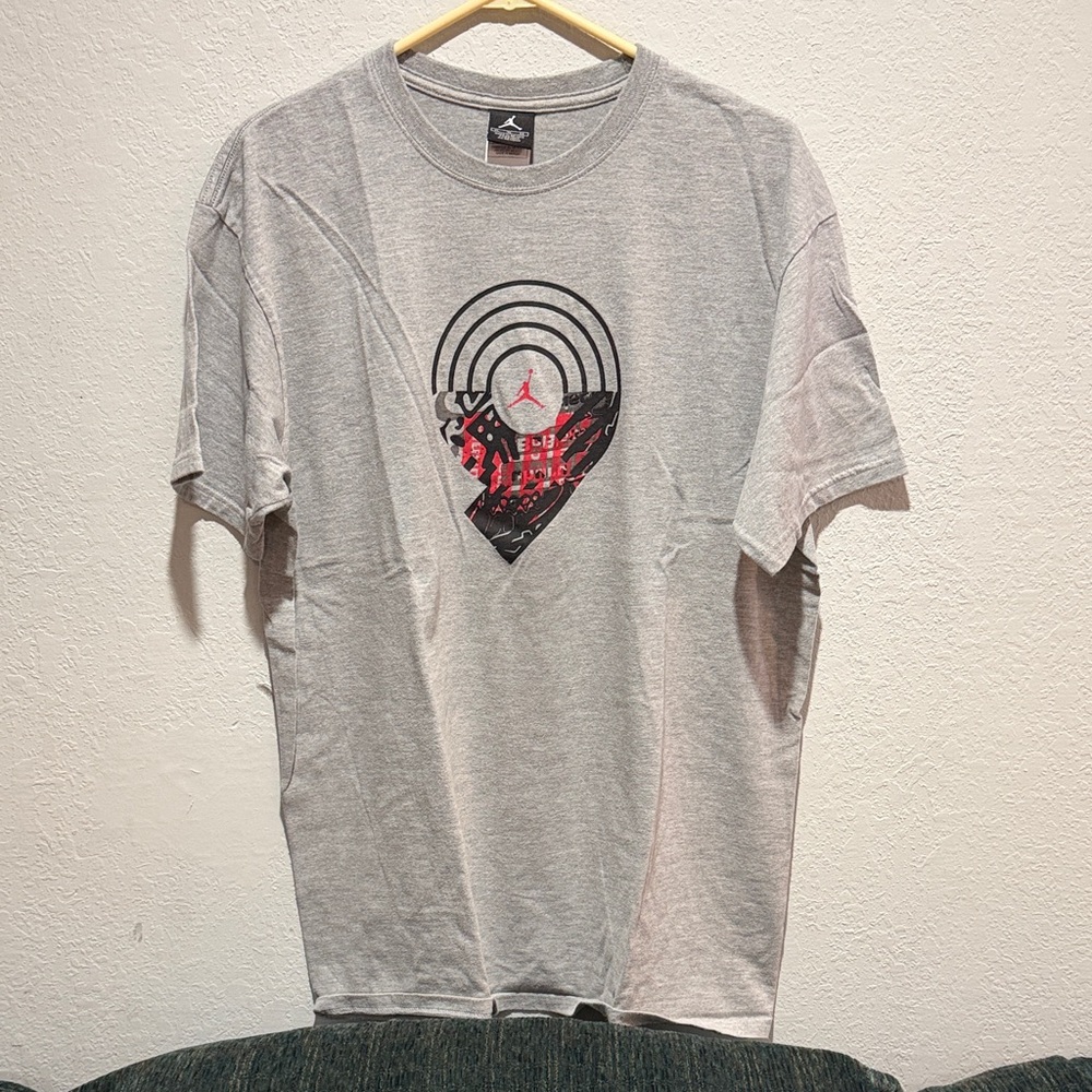 Jordan Red and Black Graphic Men's T-Shirt